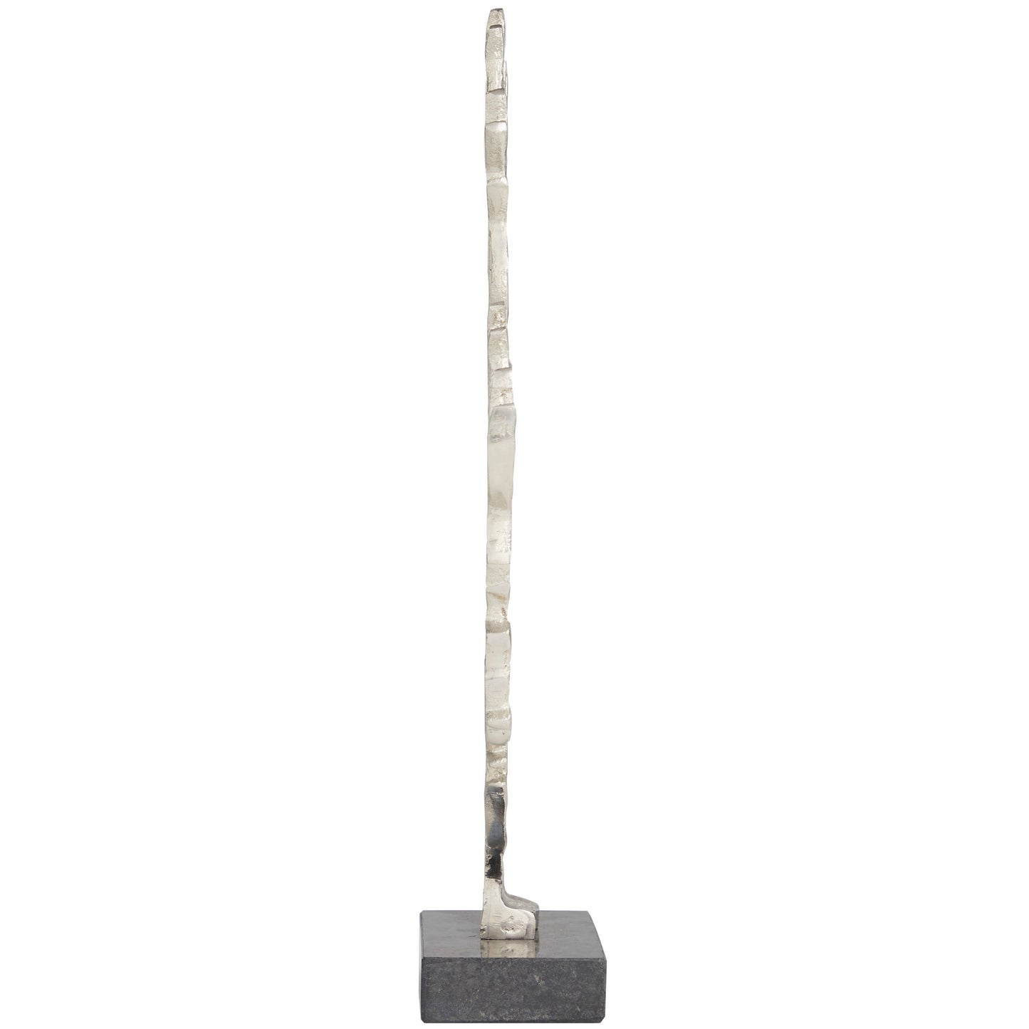 Coastal Silver Aluminum Metal Sculpture: 12"W, 16"H