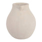 Vase - Ivory Pottery Paper Mache with Rattan Handle, 12 in