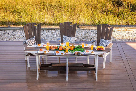 Beaver Dam 8' Surf-Aira Table w/ 6 OceanWavz Chairs