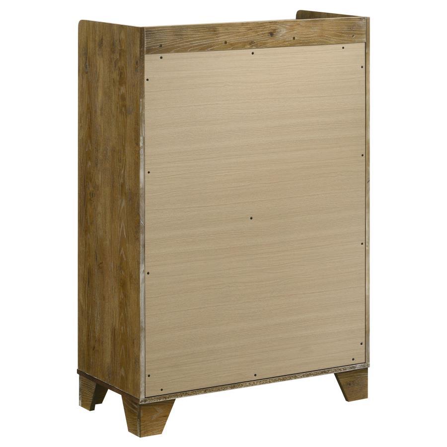 Henderson - 5-Drawer Bedroom Chest Of Drawers - Medium Oak