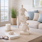Figurine - Ivory/White Resin Stacked Sea Turtles, 16 in.