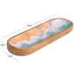 Coastal Brown Mango Wood Tray: Brown