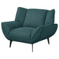 Acton - Upholstered Flared Arm Accent Chair - Teal Blue