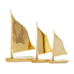 Modern Gold Metal Sculpture Set