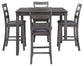 Bridson - Gray - Square Counter TBL Set (Set of 5)