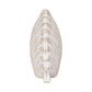 White 8 in. Resin Sea Scallop Shell Woven Pattern Figurine