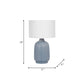 Ceramic Linen Shades Table Lamps Set of 2 - Blue, 18 in.