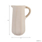 Decorative Vase - Ivory Paper Mache with Rattan Handle, 11in