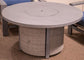 Half Moon Beach - Gray - Round Fire Pit Table