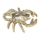 Decorative Figurine - Gold Metal Coastal Crab Decor, 7 in.