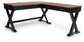 Wildenauer - Brown / Black - Home Office Desk And Return
