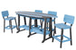 Beaver Dam 8' Surf-Aira Table w/ 6 Saddle Stool with Back