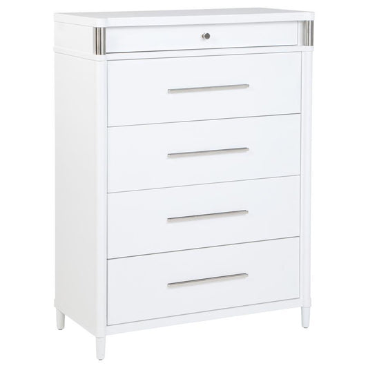 Gracemont - 5-Drawer Bedroom Chest Of Drawers - White