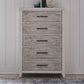 Backroads - 5 Drawer Chest - White