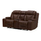 Caswell - Loveseat With Console P2 & ZG - Brown