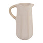Decorative Vase - Ivory Paper Mache with Rattan Handle, 11in