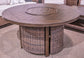 Monterey Point - Dark Brown - Round Fire Pit Table