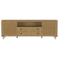 Arini - Rattan Cane 2-Door TV Stand Media Console - Sand Wash