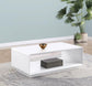 Paseo - Rectangular Cocktail Coffee Table - White High Gloss