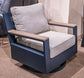 East Beach - Blue - Swivel Glider Chair With Cushion