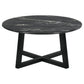 Skylark - Round Marble - Like Smart Top Coffee Table - Black