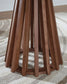 Kallari - Warm Brown / Black - Round End Table