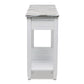 Picket Fence Console Table Grey/Blanc Finish