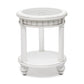 Monaco Round End Table with Palms Insert
