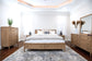 Chatham King Low Profile Platform Solidwood Bed with Storage Warm Maple Finish