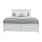 Point Breeze King Bed Fresh White Finish with Soft Grey Glaze