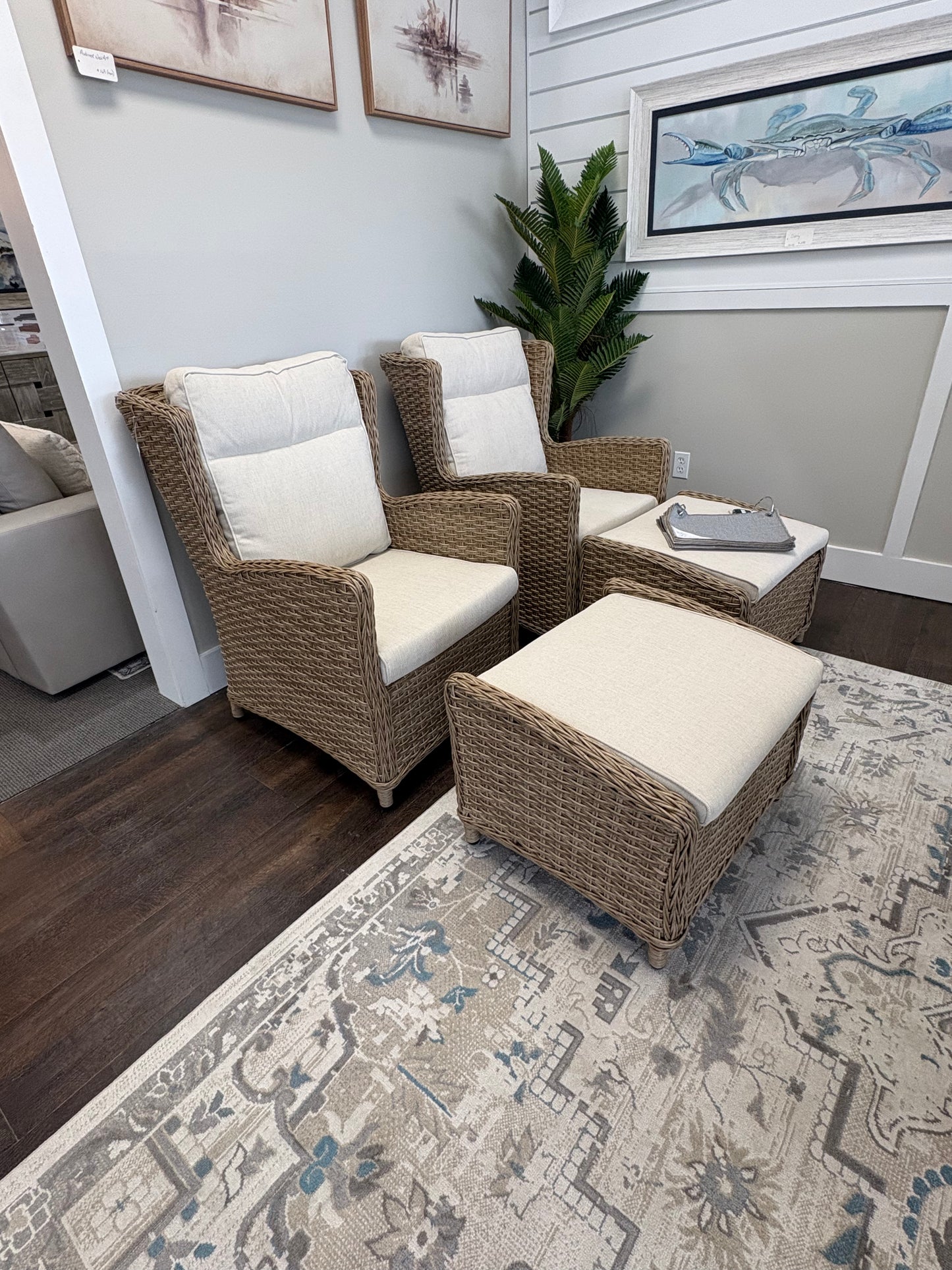 Biscayne Lounger w/footstool