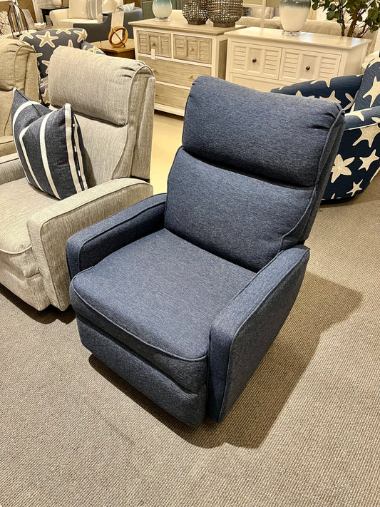 Swivel Glider Recliner in Max Indigo