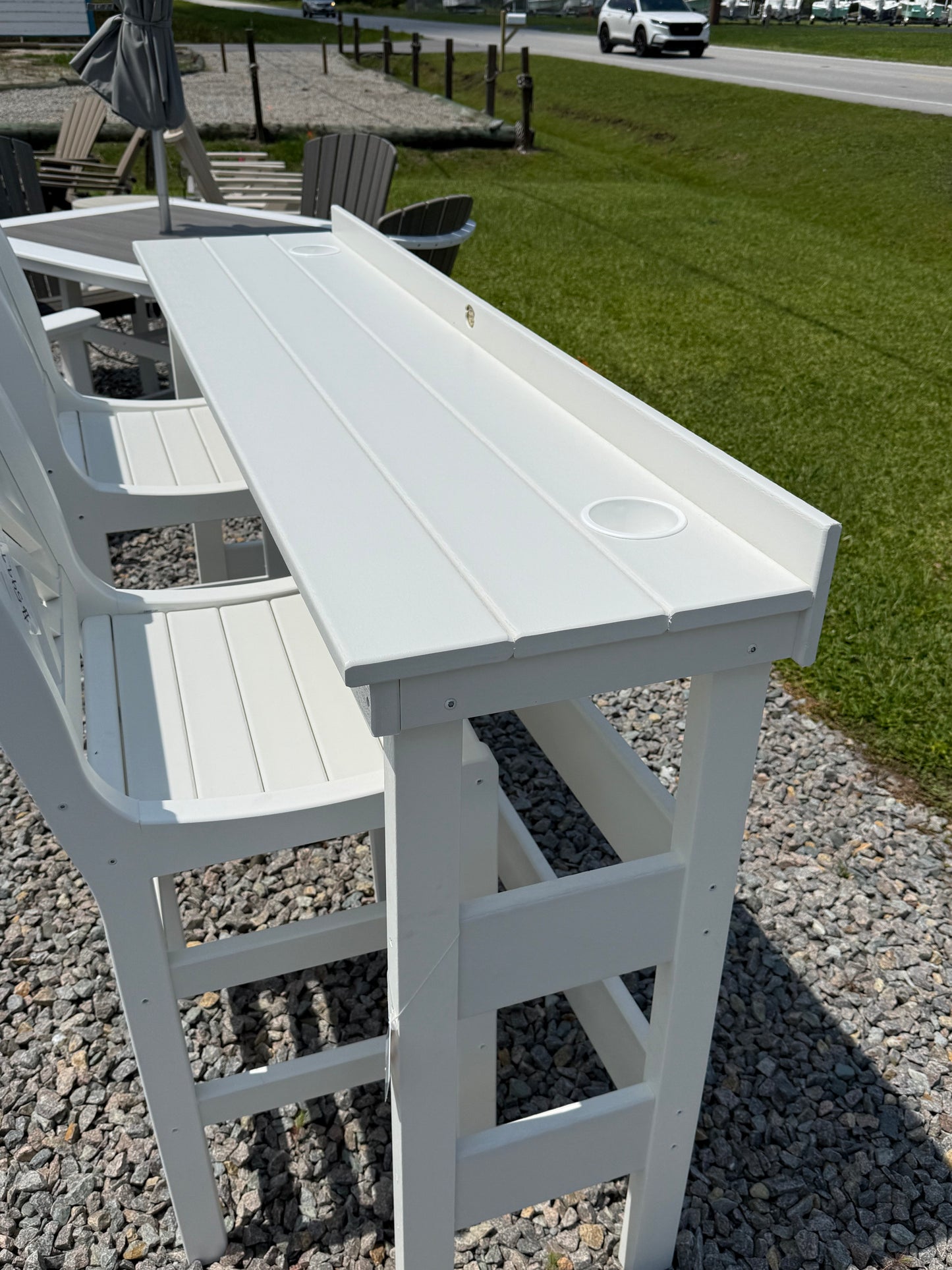 Pawley's Island View Finder Bar Height Table in White