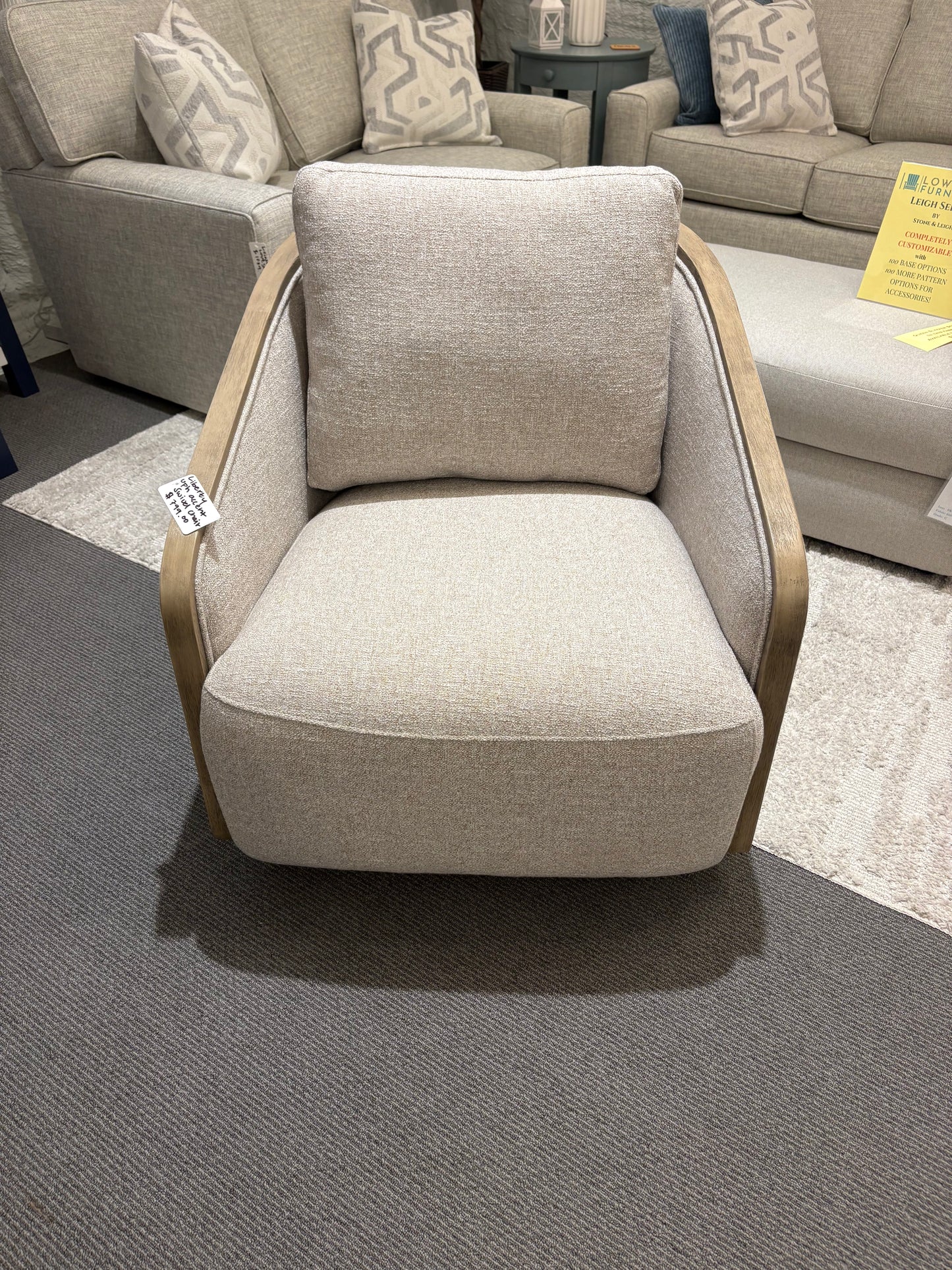 Liberty Upholstered Accent Swivel Chair