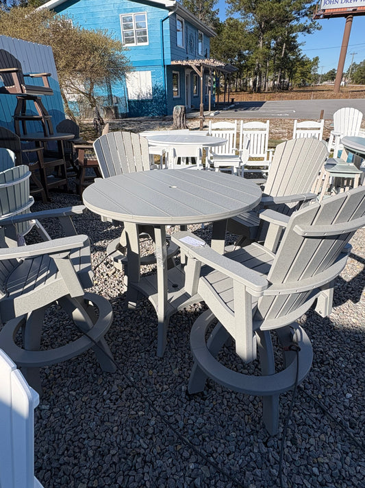 43" Round Serenity Table w/4 Supreme Swivel Chairs