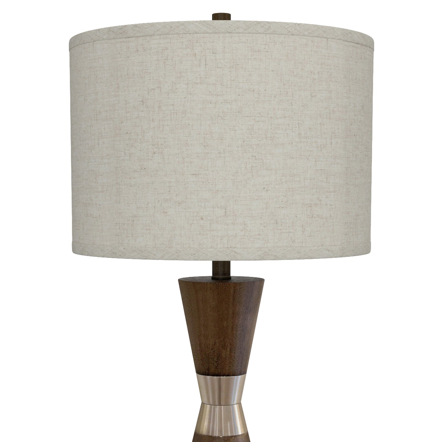 Hourglass, 30.5" Brown Resin & Metal Table Lamps (Set of 2, Contemporary)