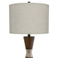Hourglass, 30.5" Brown Resin & Metal Table Lamps (Set of 2, Contemporary)