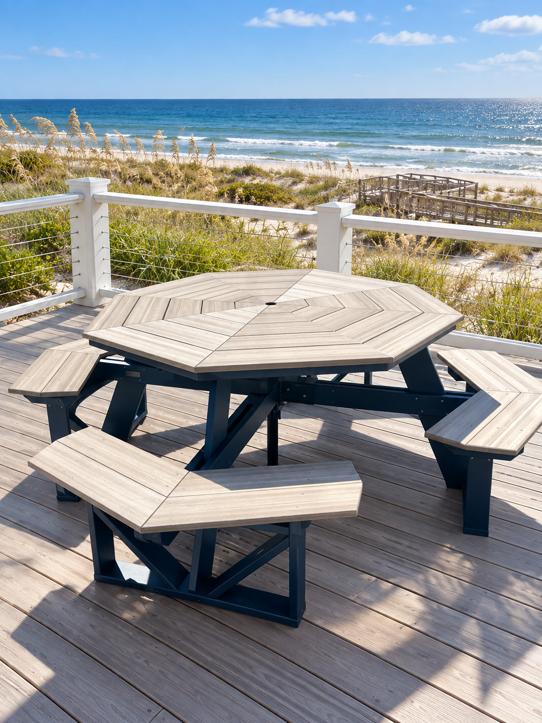 Outdoor Two Toned Picnic Table