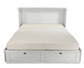 Surfside Queen Cabinet Murphy Bed with Memory Foam Mattress. Weathered White finish