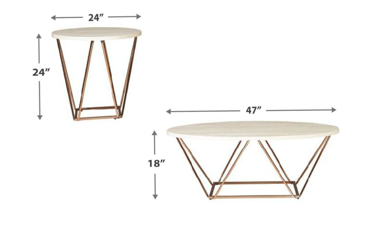 Tarica 3 Piece Occasional Table Set