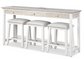 Islamorada 3-Drawer Console w/ Power and USB and 3 Stools