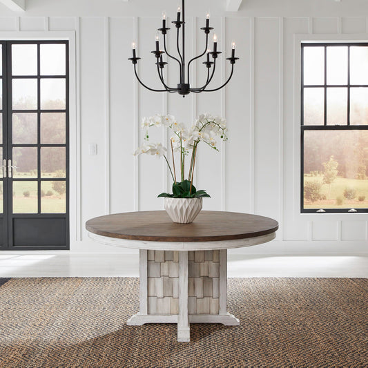 River Place - Pedestal Table - White