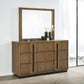 Terrace - 6-Drawer Dresser And Mirror - Ash Brown