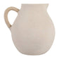 Vase - Ivory Pottery Paper Mache with Rattan Handle, 12 in