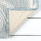 Ocean Blue Tropical Flower Indoor/Outdoor Area Rug: 5'3" x 7'6"