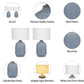 Ceramic Linen Shades Table Lamps Set of 2 - Blue, 18 in.