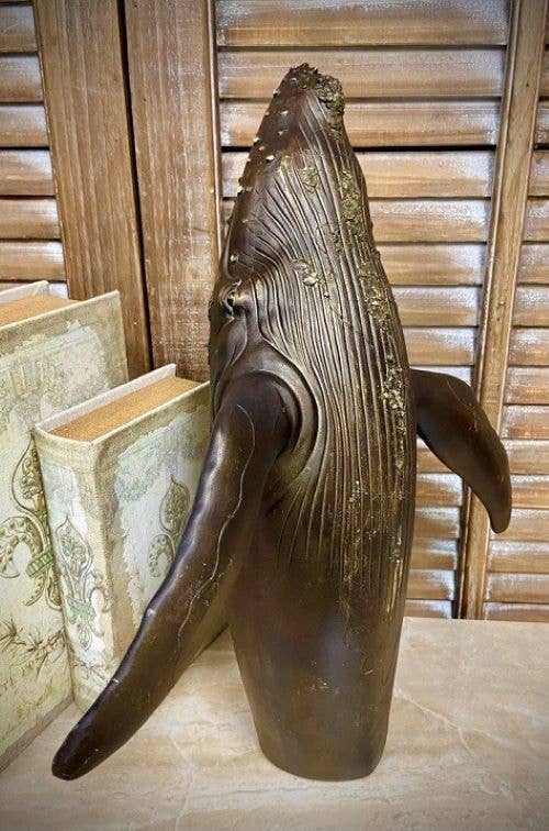 Resin Whale, Bronze,13.5x5.5x16"
