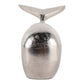 Decorative Figurine - Silver Metal Whale, 7 in.
