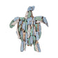 Decorative Figurine - Blue Wood Coastal Turtle, 15 in.