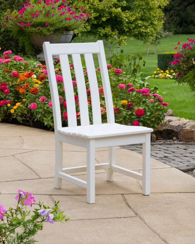 Polywood Vineyard Dining Side Chair in White